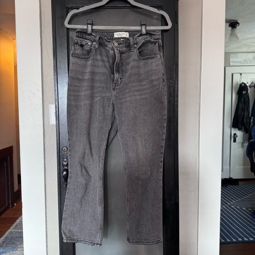 Abercrombie & Fitch Black Washed Ankle Jeans
